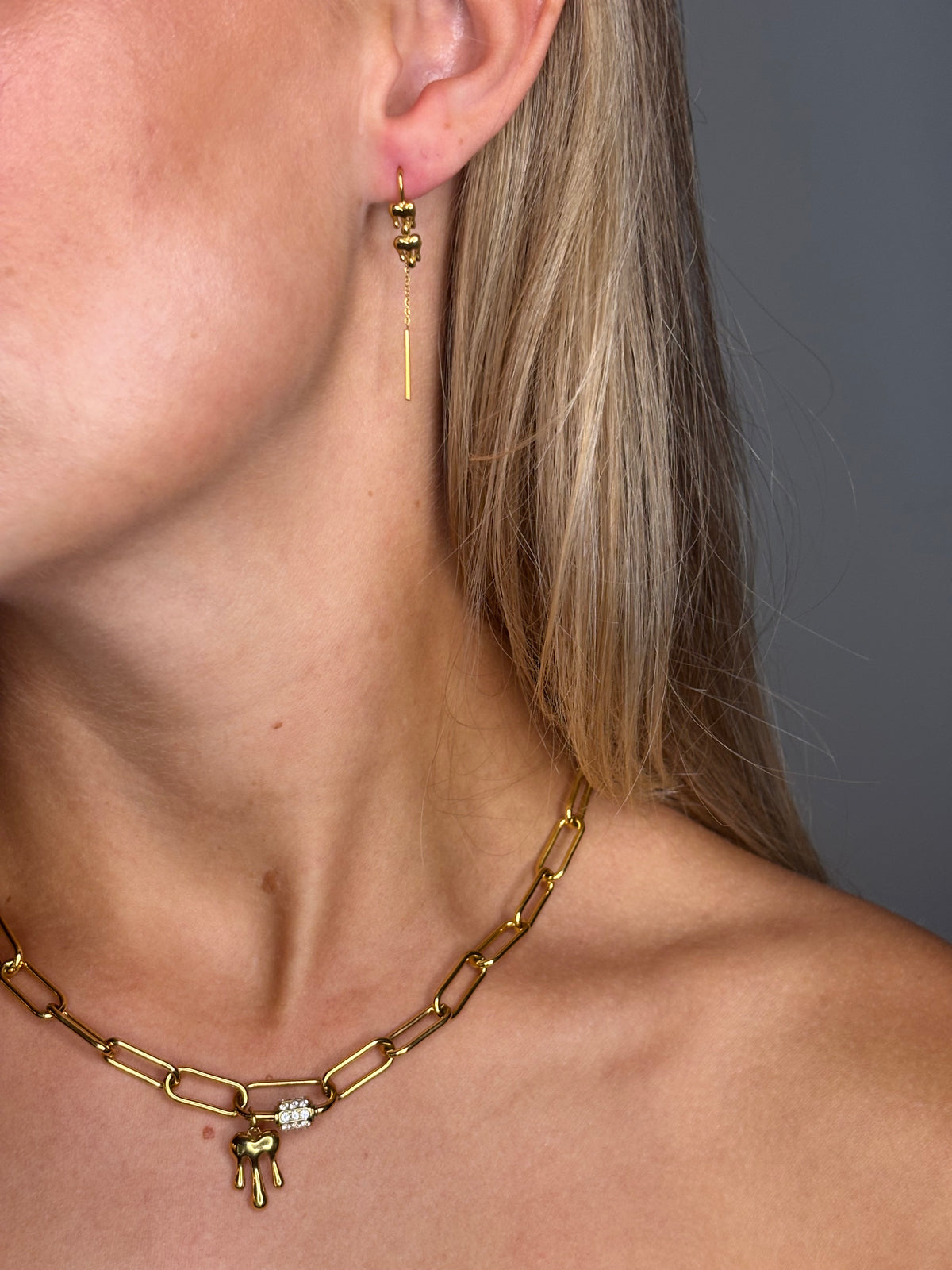 Polly Chunky Necklace i guldfarve