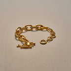 Palma Chunky Bracelet i guldfarve med stenbesatte led
