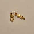 Soff Earring i guldfarve med to hjerter