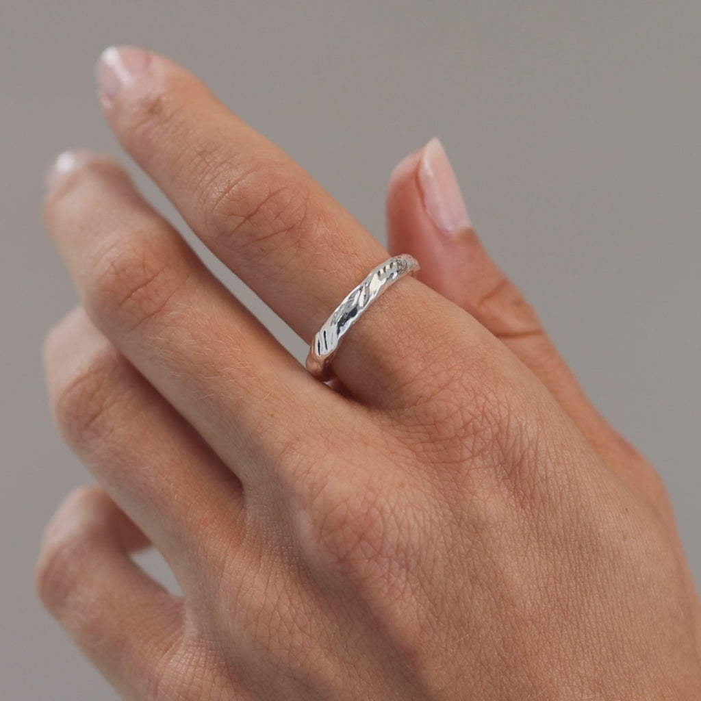 Bornholm Simple Ring, Silver plated