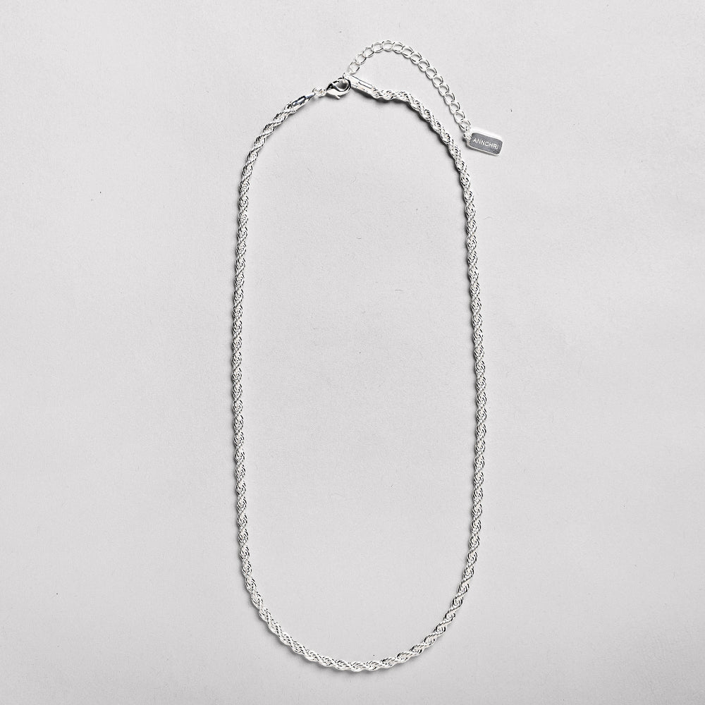 Classic Rope Chain i sølvfarve