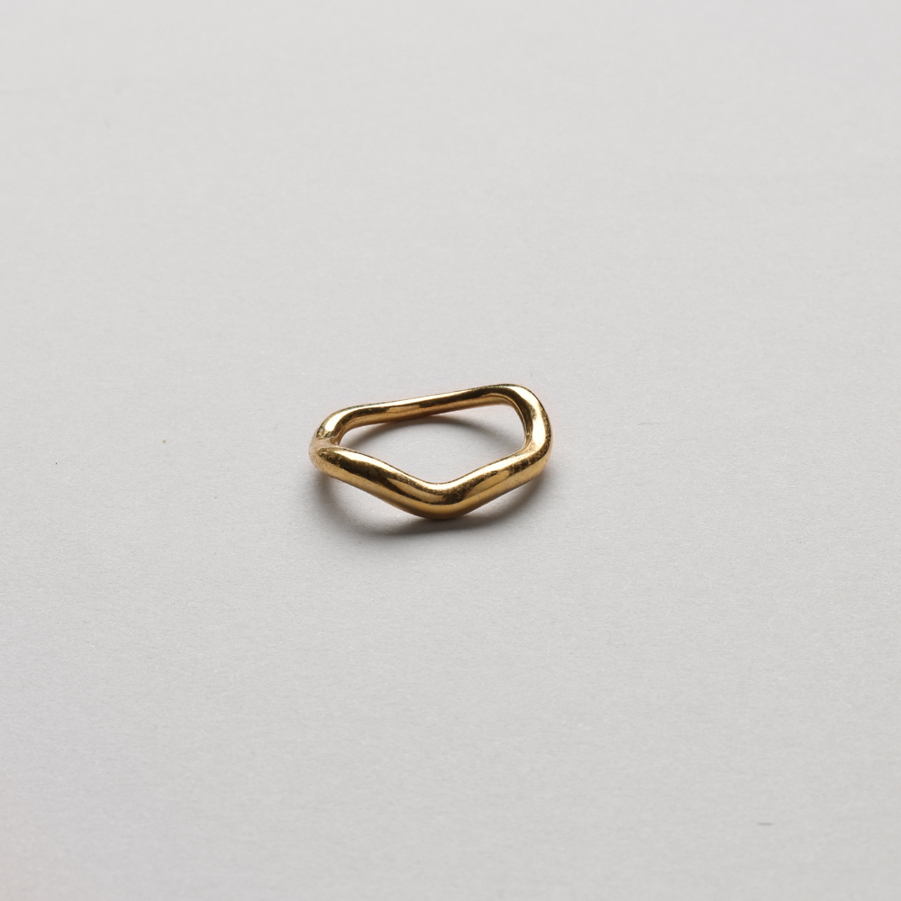 Ripple Simple Ring i guldfarve