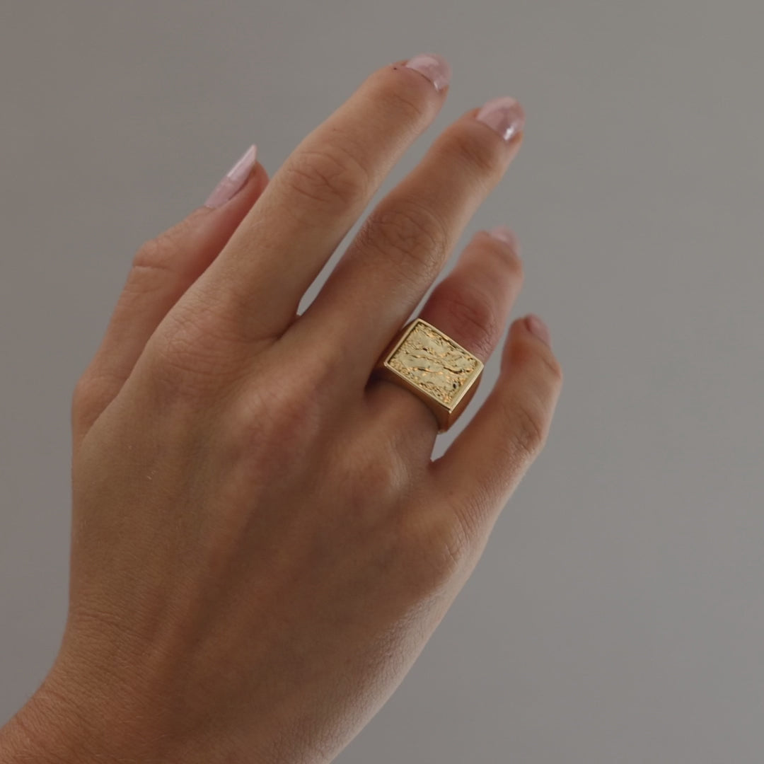 Bornholm Signature Ring, Goldplated
