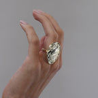Bornholm Statement Ring, Goldplated