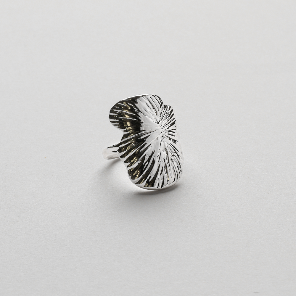 Fingerprint Statement Ring i sølvfarve