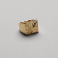 Fingerprint Signet Ring i guldfarve