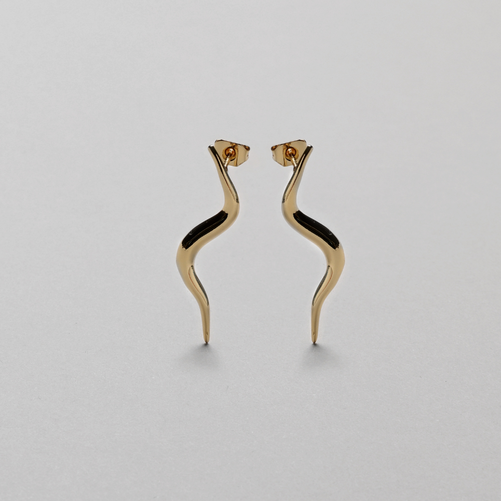 Ripple Earstick i guldfarve