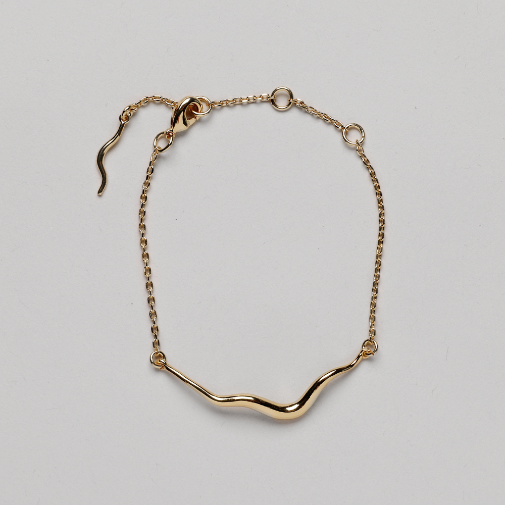 Ripple Bracelet i guldfarve