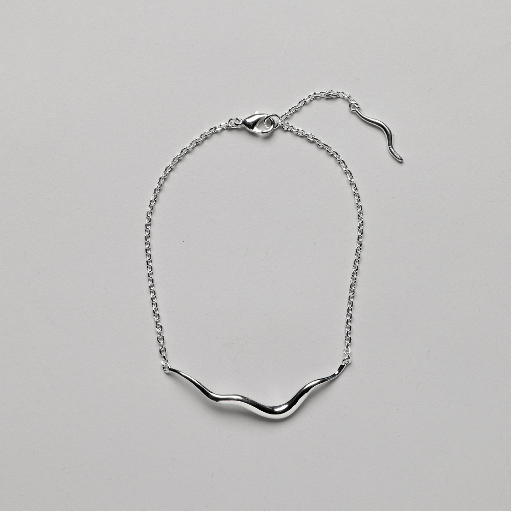 Ripple Bracelet i sølvfarve