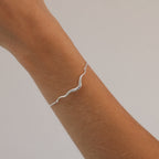 Ripple Bracelet, Silver plated, 13 cm + 5 extender cm
