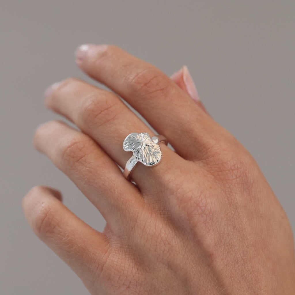 Fingerprint Ring, Silver plated