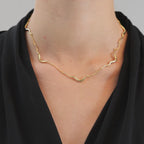 Ripple Necklace, Goldplated, 45 CM + 5 Cm extender